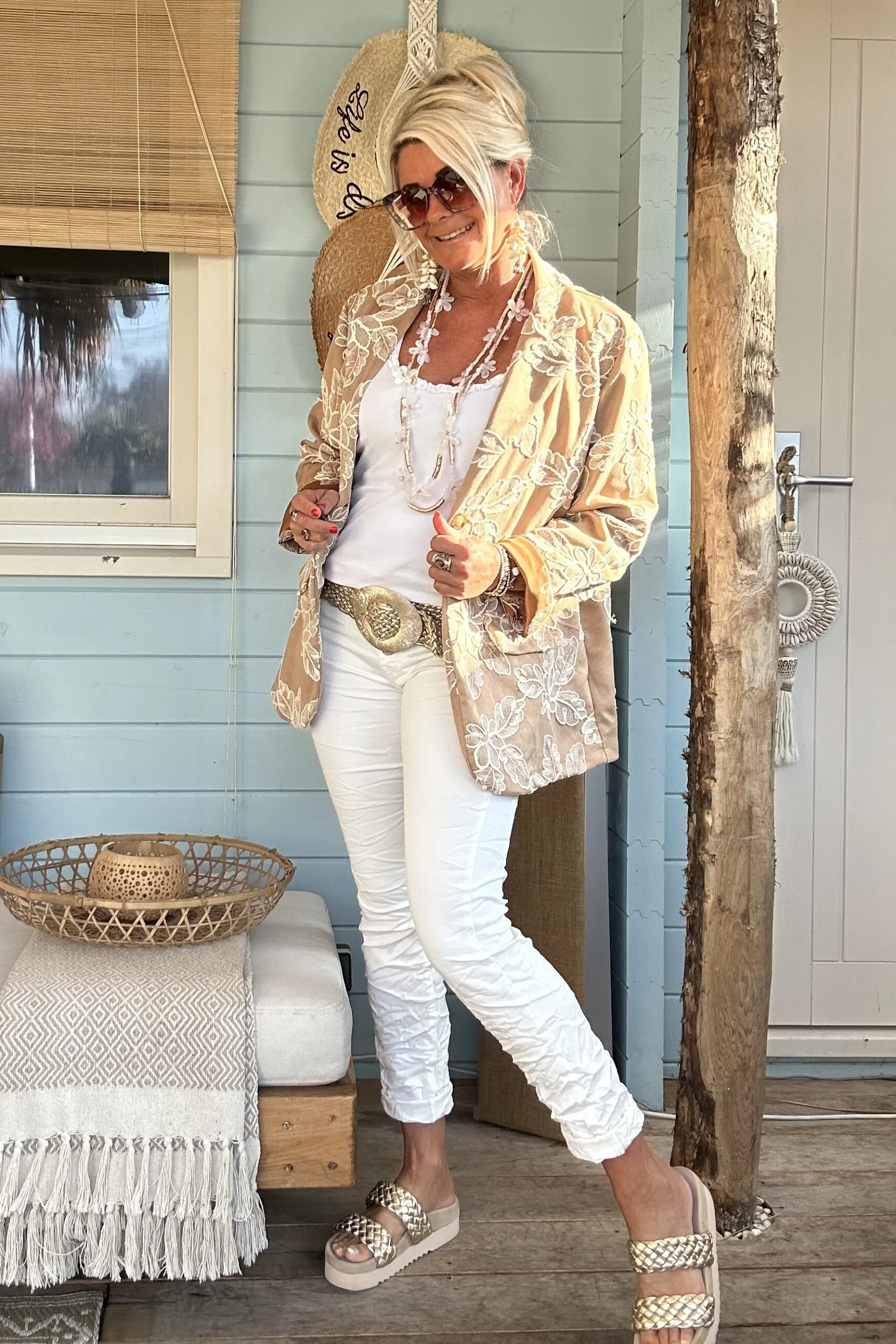 Jewelly Baggy Jeans Jelka, Wit. (JP9147-2) - Afbeelding 3