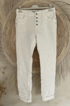 Jewelly Baggy Jeans Jelka, Wit. (JP9147-2)