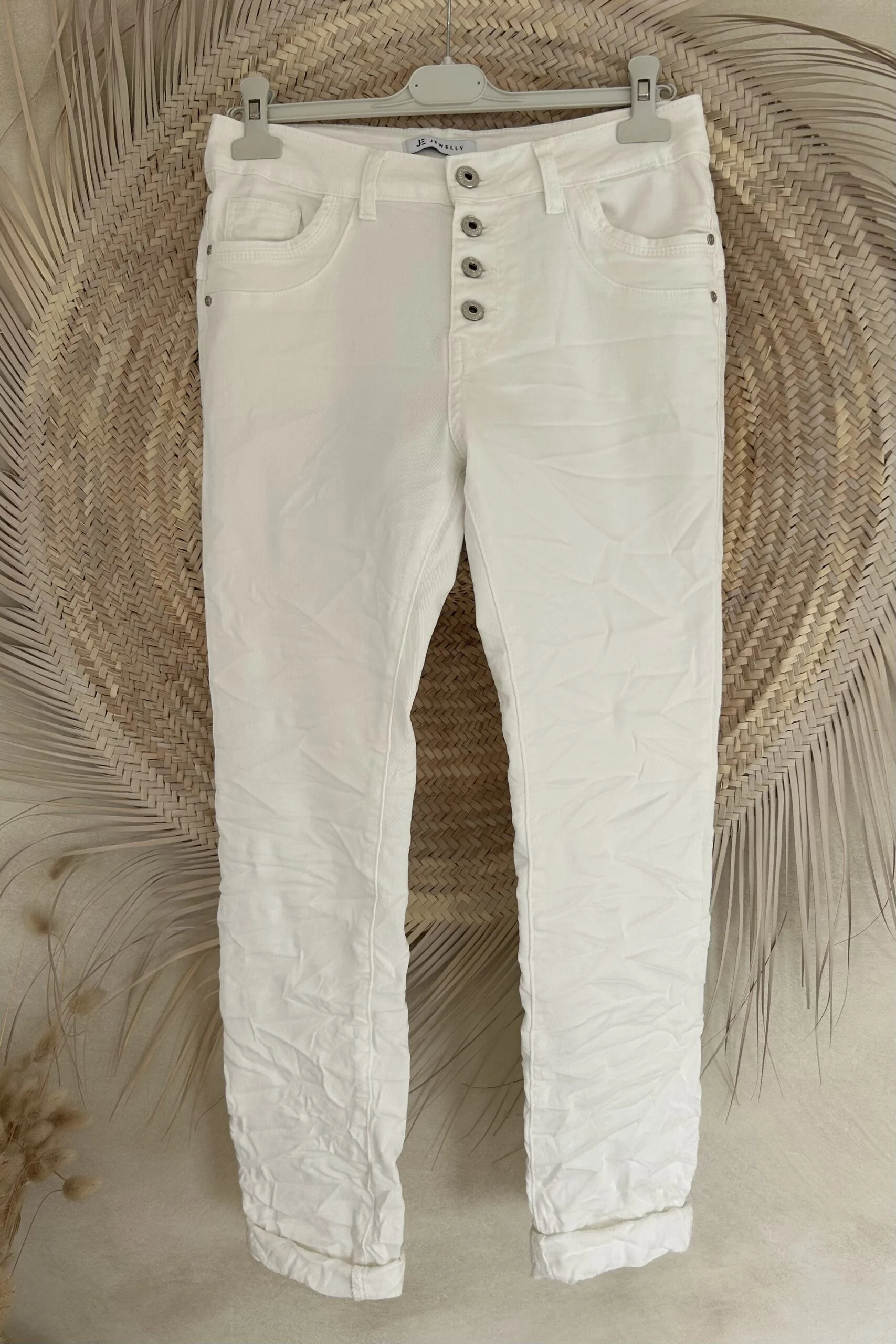 Jewelly Baggy Jeans Jelka, Wit. (JP9147-2)