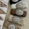 Boho Riem Salina met Concho Gesp, Div. Kleuren.