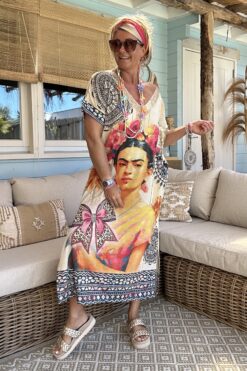 Jurk Janice "Frida Kahlo" met Lurex.