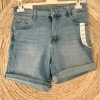 Jeans Short Denise met Hart Details, Licht Blauw