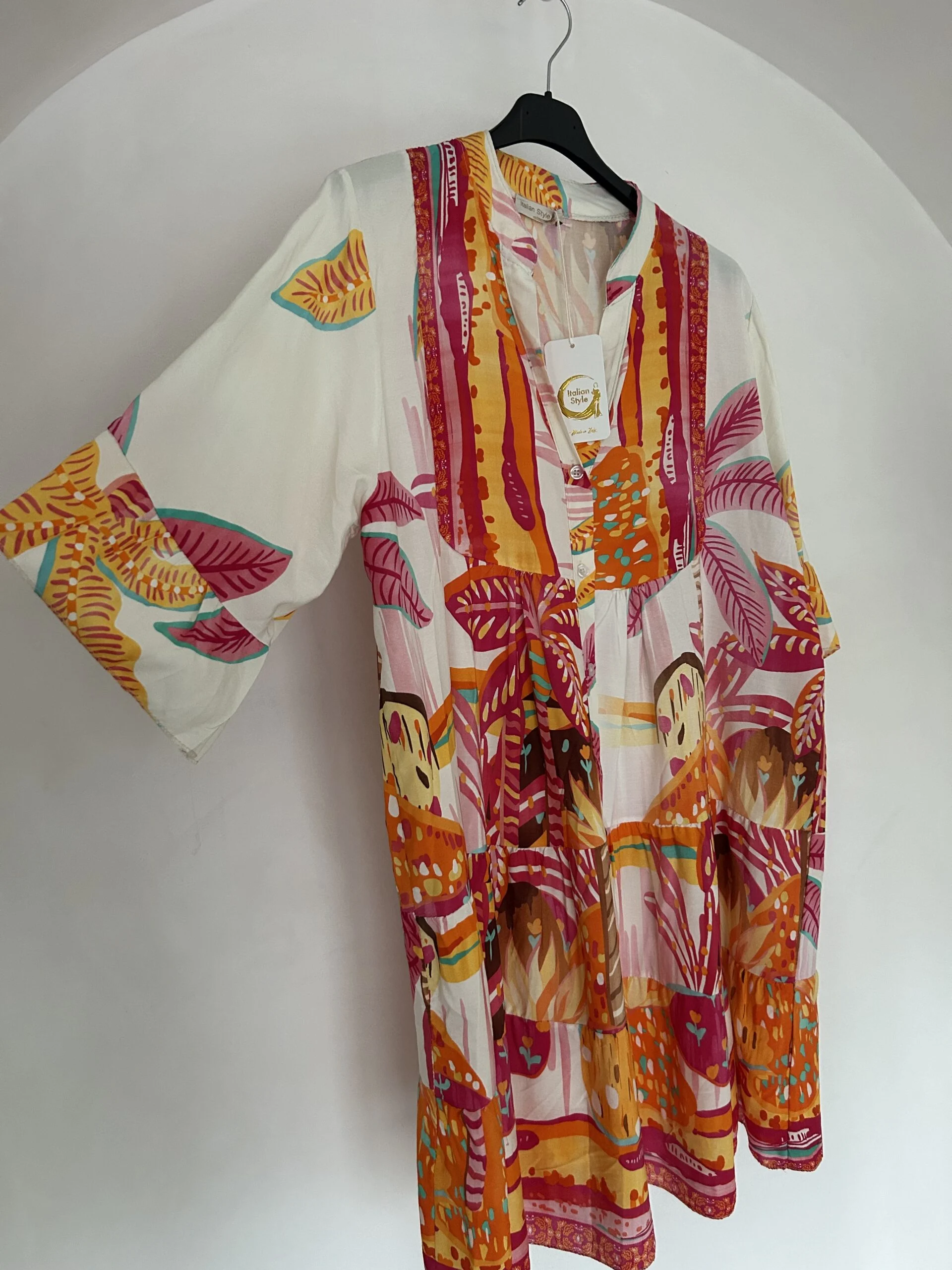 Tuniek Trisha Tropical, Fuchsia tinten. - Afbeelding 5