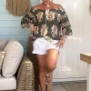 Ibiza tuniek Bibi 3/4 mouw, Lelie Donker Groen.