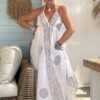 Boho Maxi jurk Amelie, Wit.