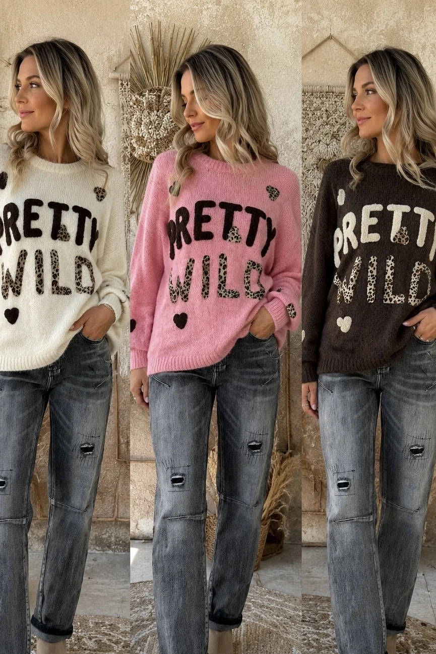 Gebreide Trui Pamela Pretty Wild, Ecru. - Afbeelding 4