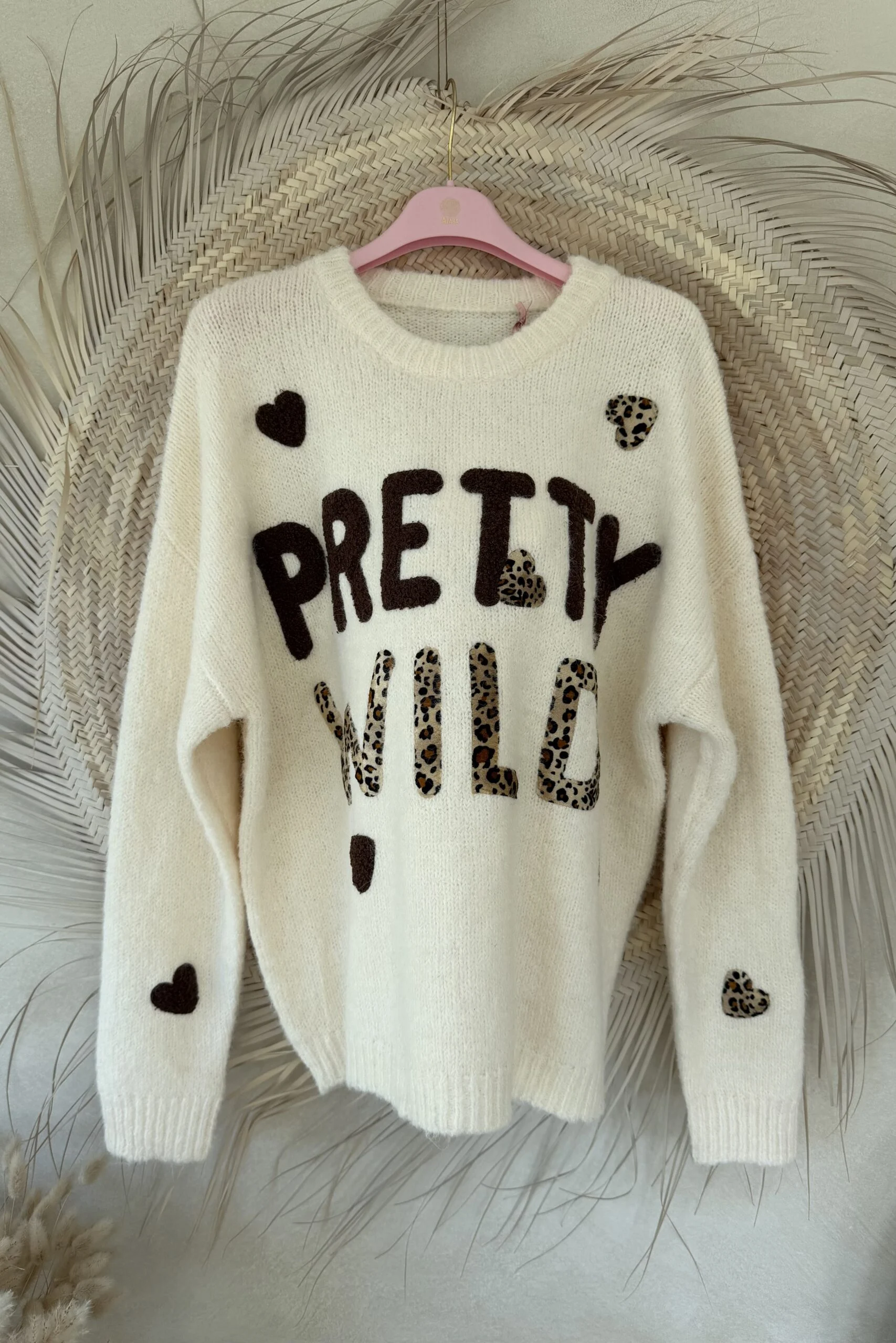 Gebreide Trui Pamela Pretty Wild, Ecru. - Afbeelding 2