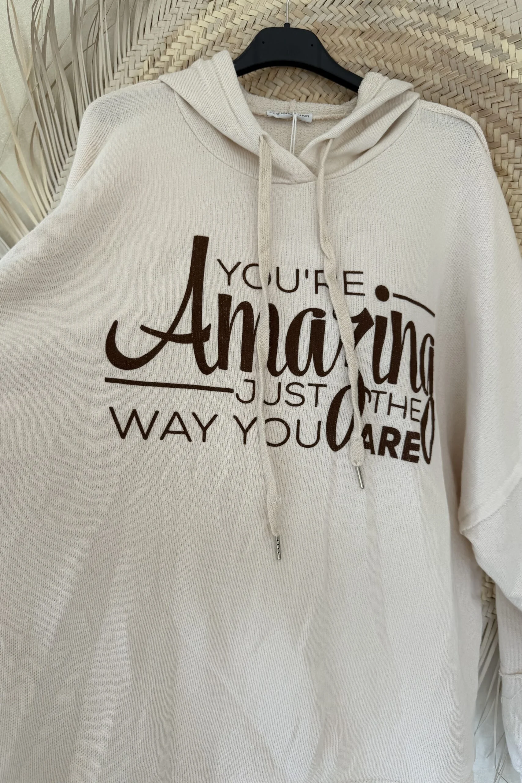 Sweater Amber Amazing met Grafelde Randjes, Crème. - Afbeelding 4