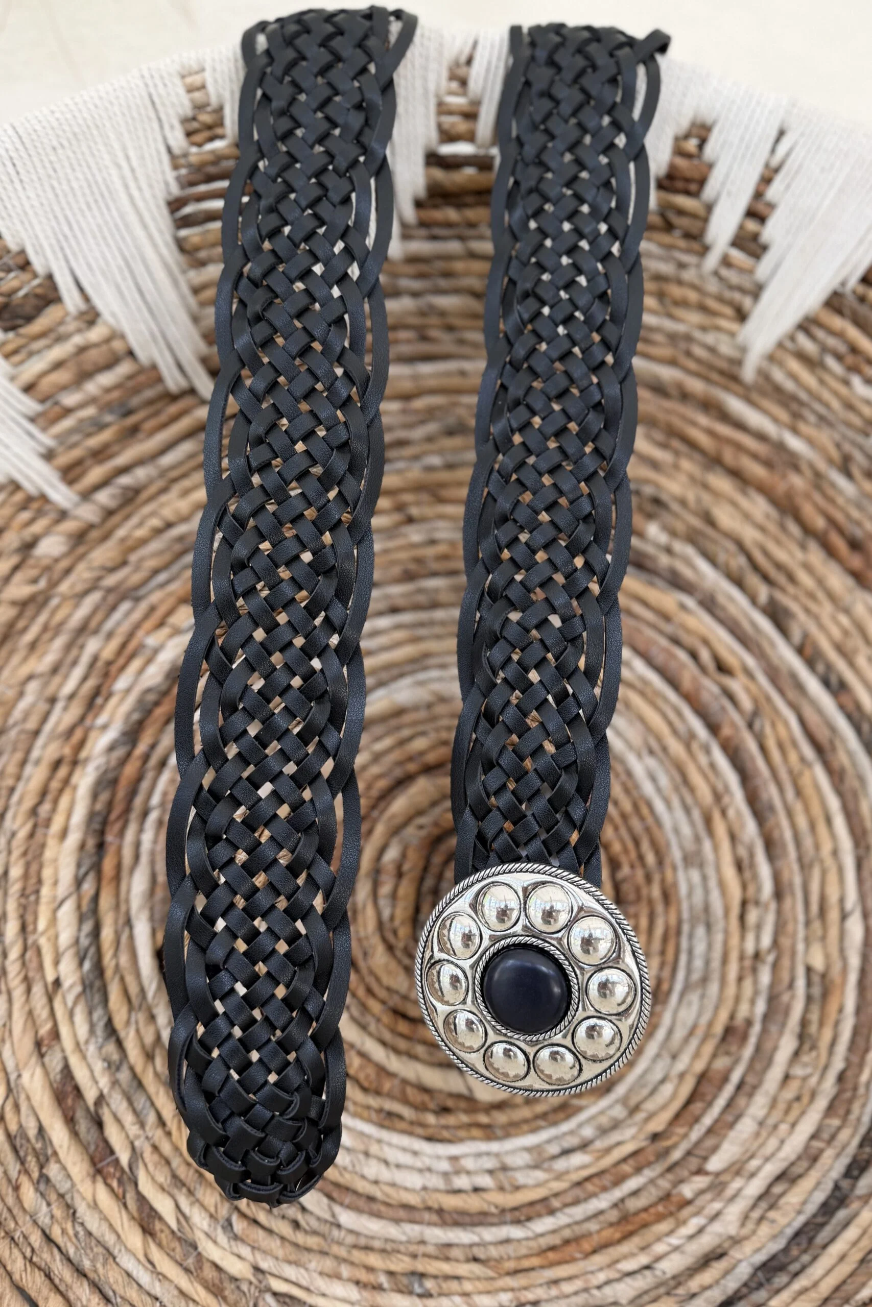 Boho Riem Riva met Ornament, Zwart - Afbeelding 2