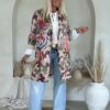 Suedine Long Blazer Bowie, Wild Hearts Camo.