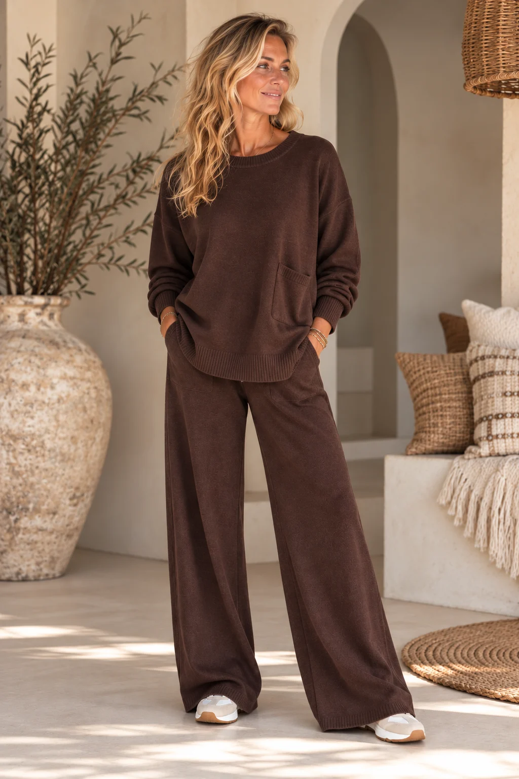 Soft Knit Twinset Elise, Donker Bruin. - Afbeelding 2