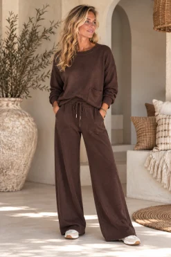 Soft Knit Twinset Elise, Donker Bruin.(PRE-ORDER, LEVERING ROND 02-10)
