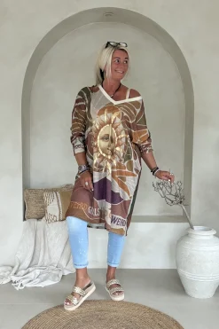 Boho Lurex tuniek Vivi "Own your Power" met Zon.