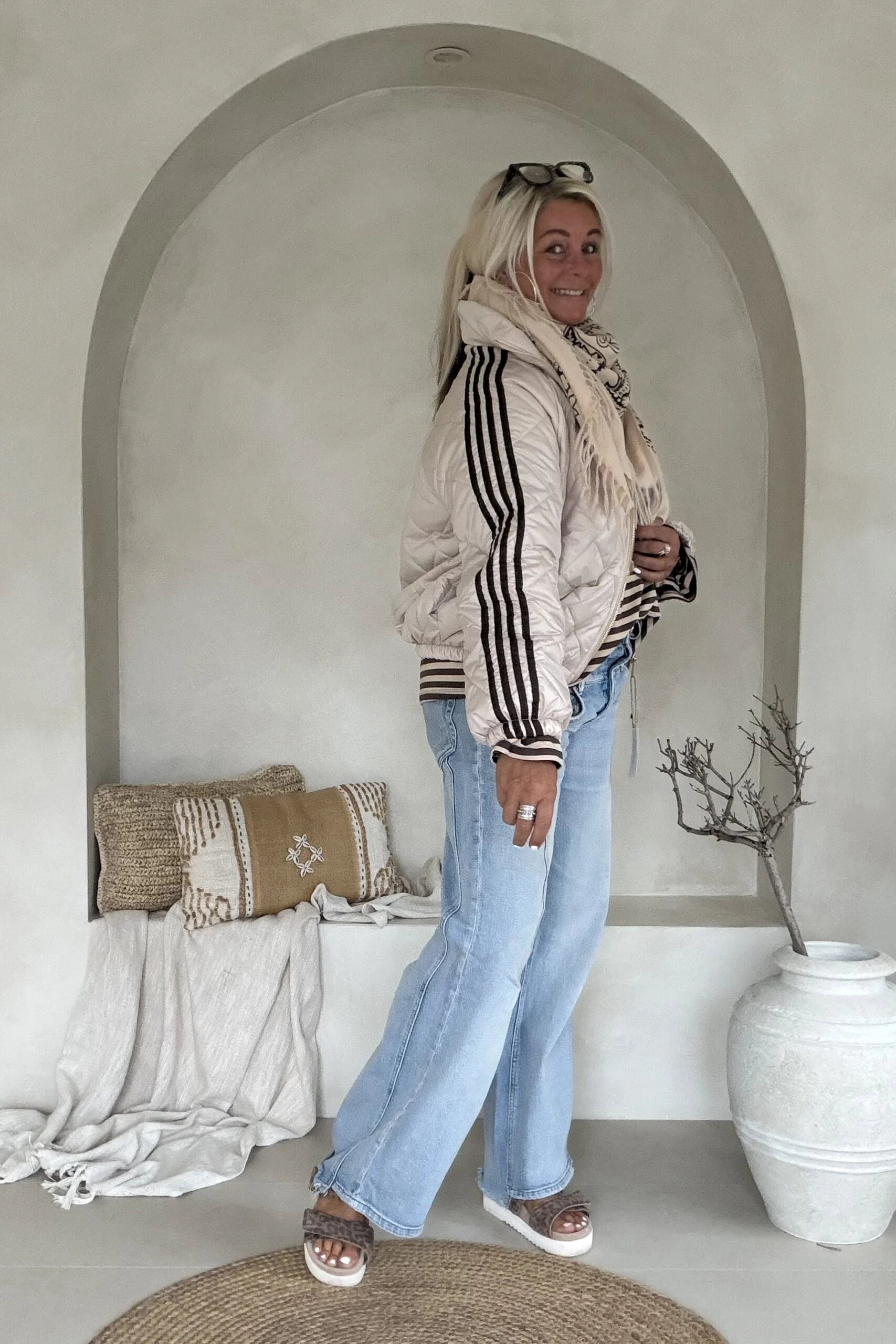 Bomberjack Shanna Stripes, Zand. - Afbeelding 13