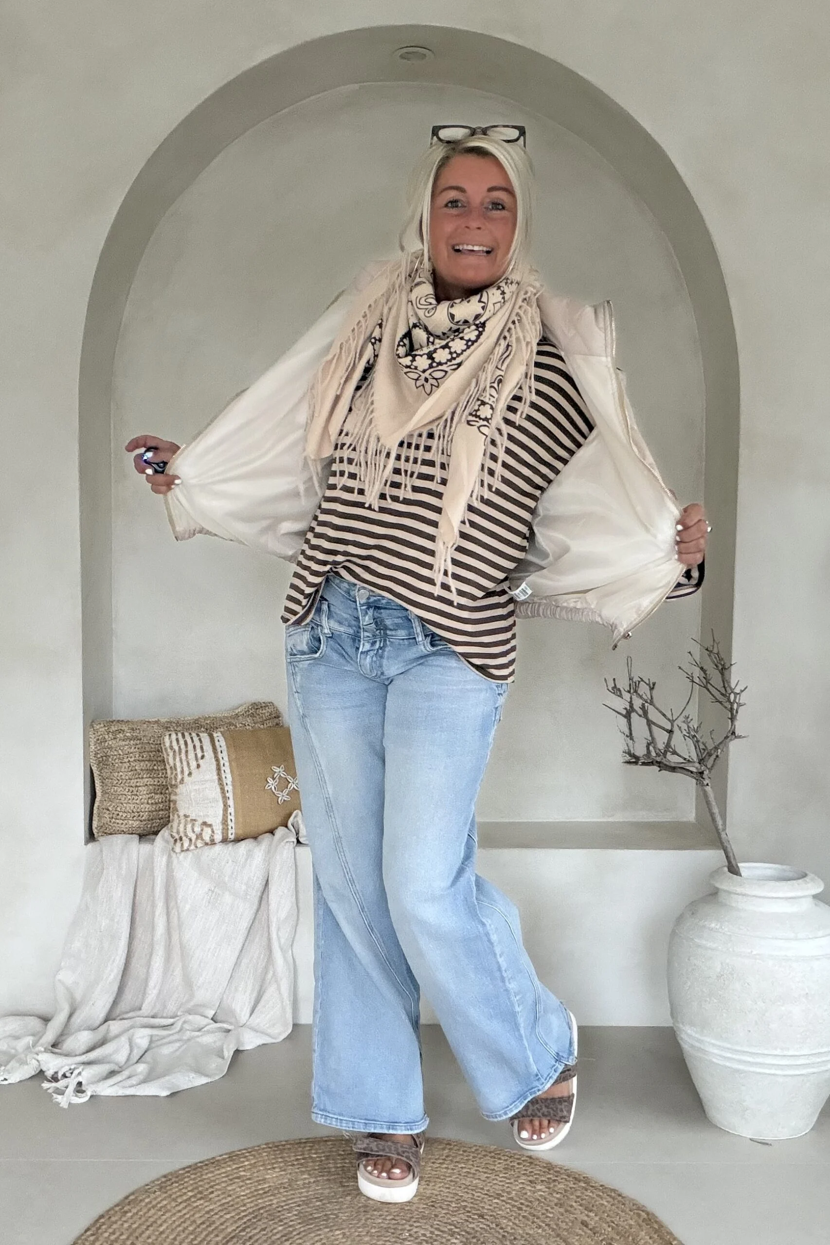 Bomberjack Shanna Stripes, Zand. - Afbeelding 11