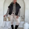 Bodywarmer Rosie met kapmouwtje, Zwart.