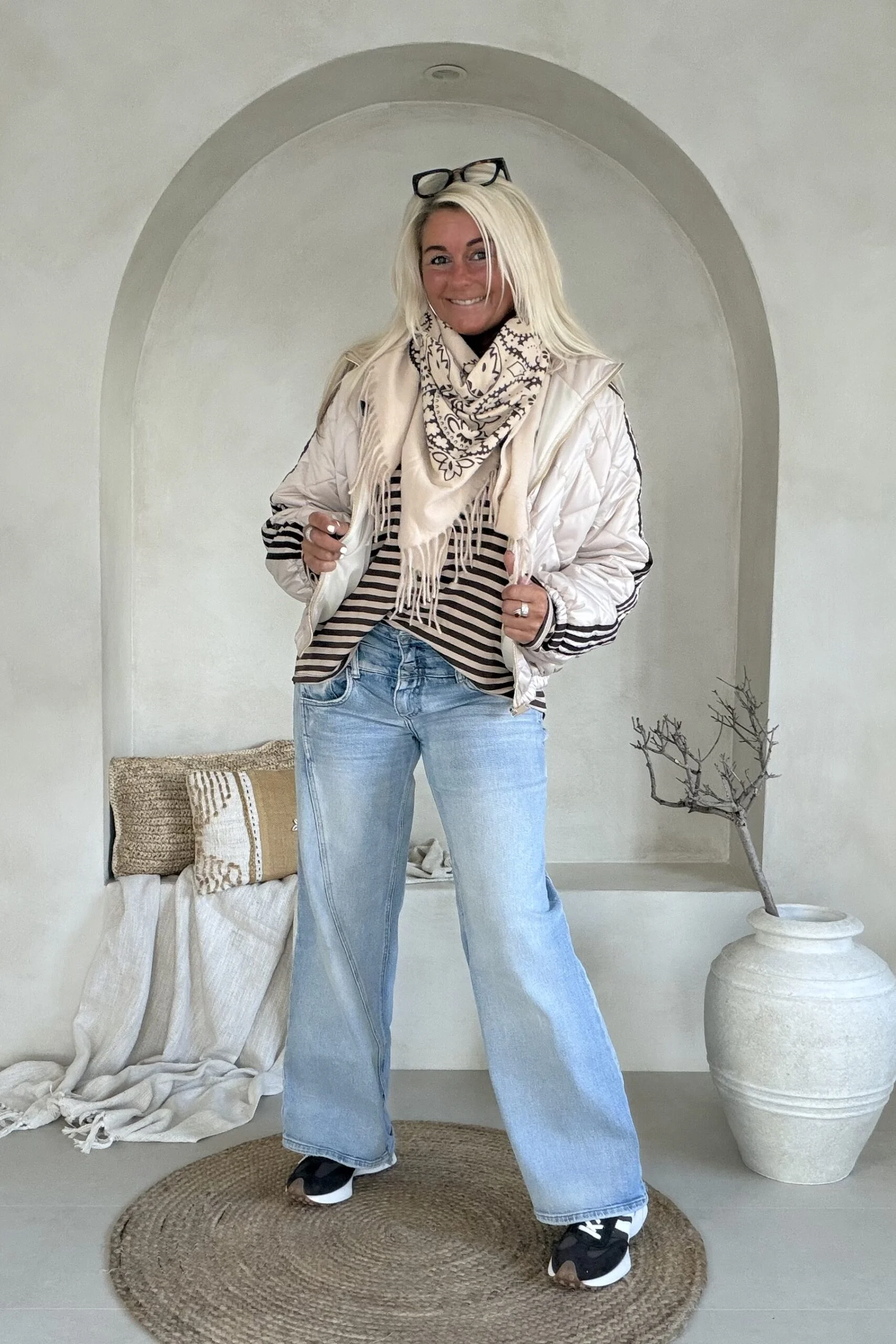 Bomberjack Shanna Stripes, Zand. - Afbeelding 5
