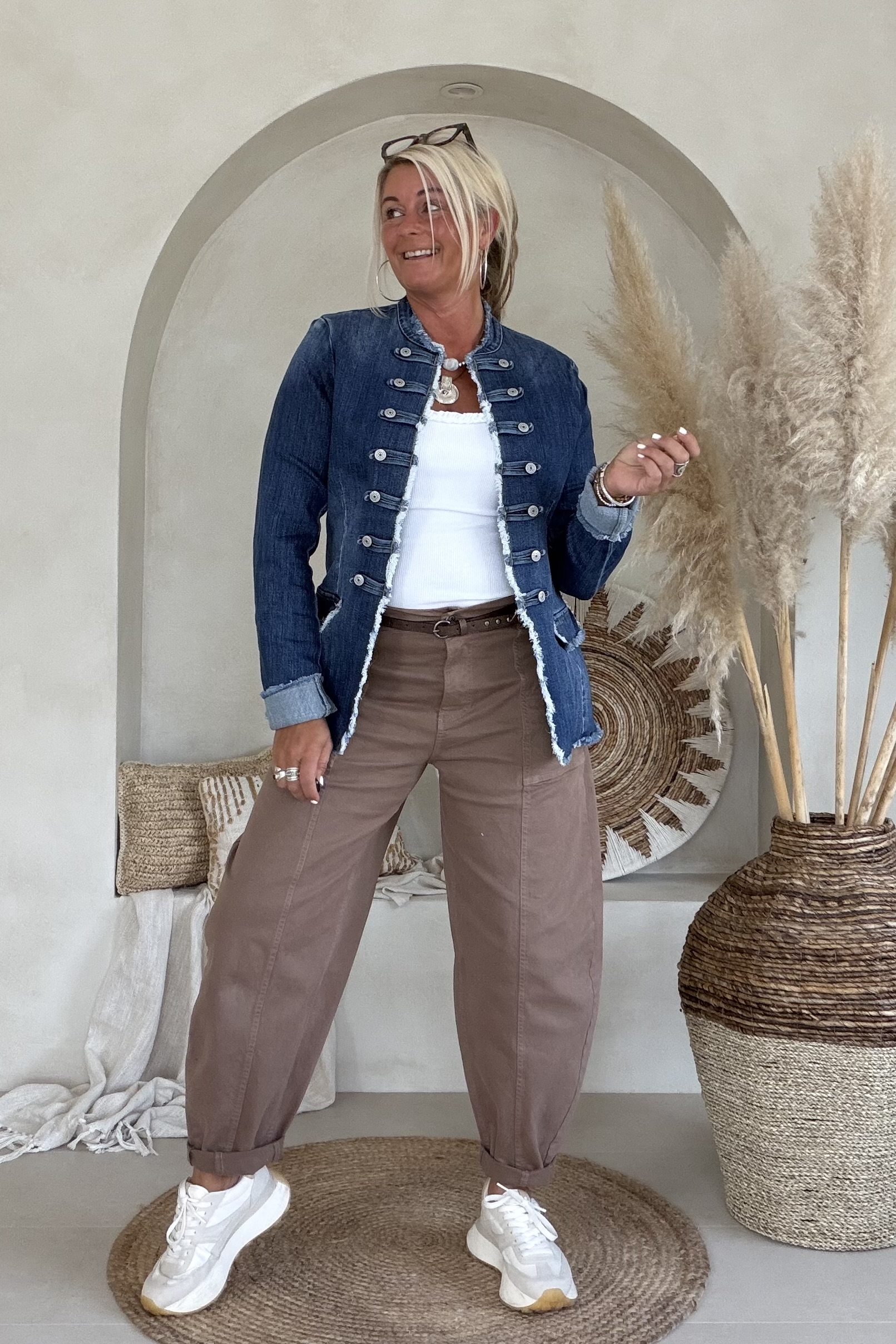 Barrel/ Ballon broek Brianna, Mocca Bruin. - Afbeelding 10