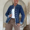 Denim Jacket Militairy Milou met knopen.
