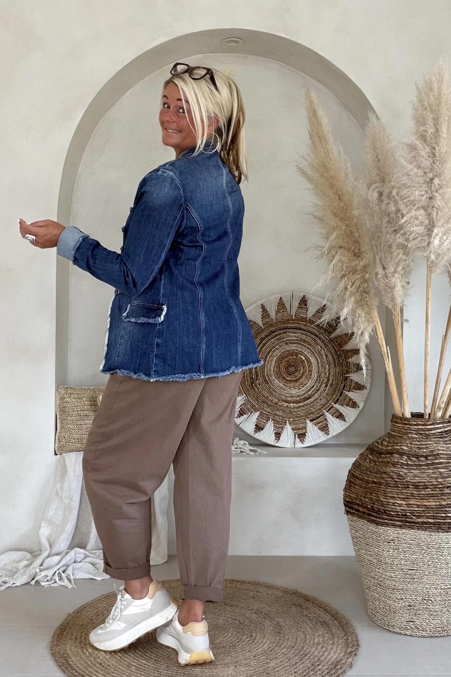 Denim Jacket Militairy Milou met knopen. - Afbeelding 7