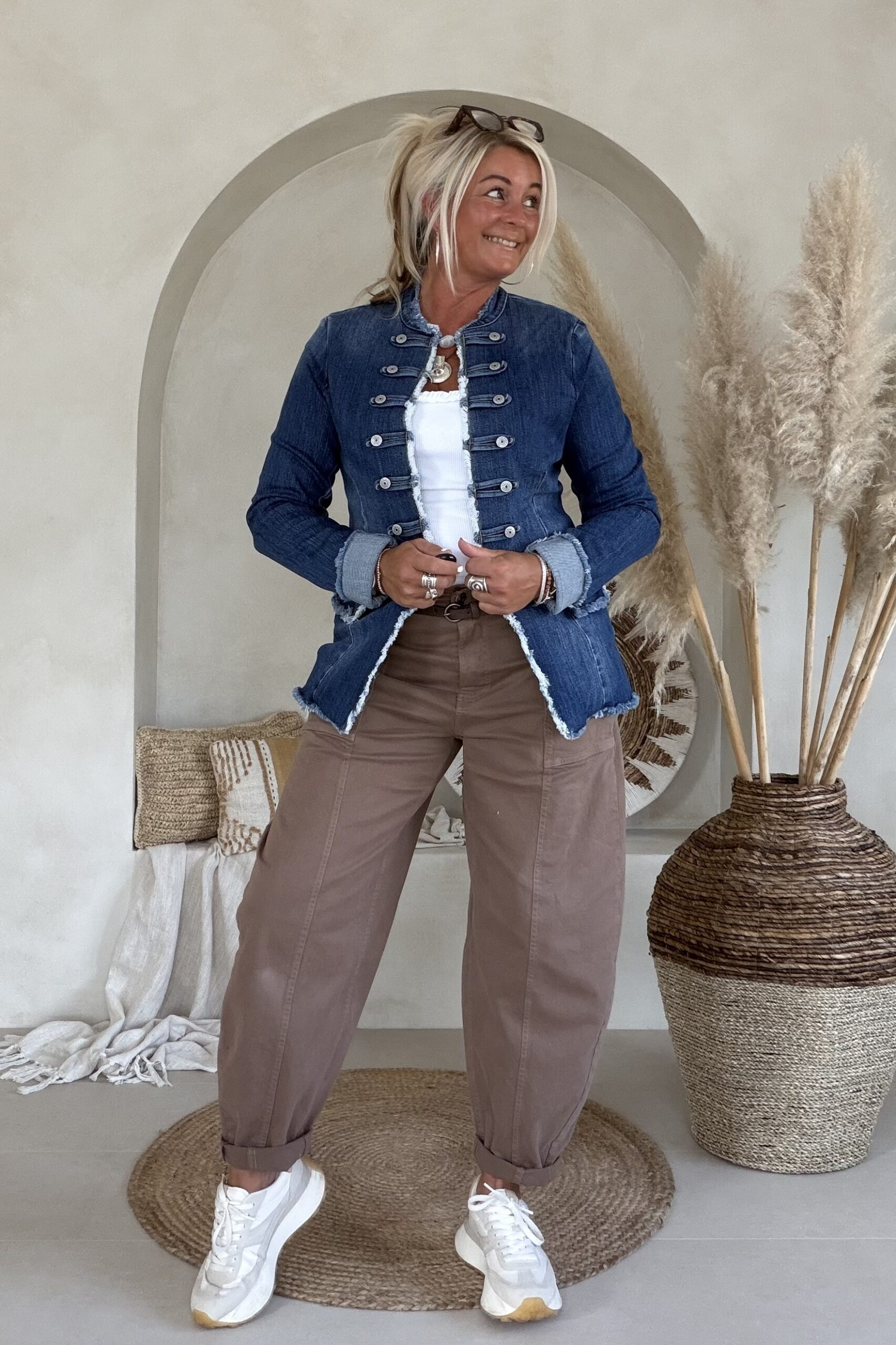 Barrel/ Ballon broek Brianna, Mocca Bruin. - Afbeelding 9