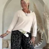 Basic knitwear Trui Tanja, Zand