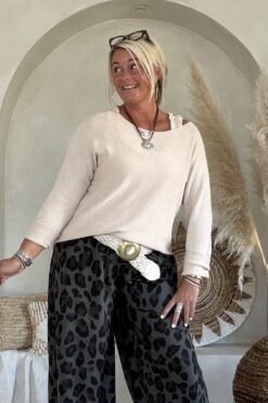 Basic knitwear Trui Tanja, Zand