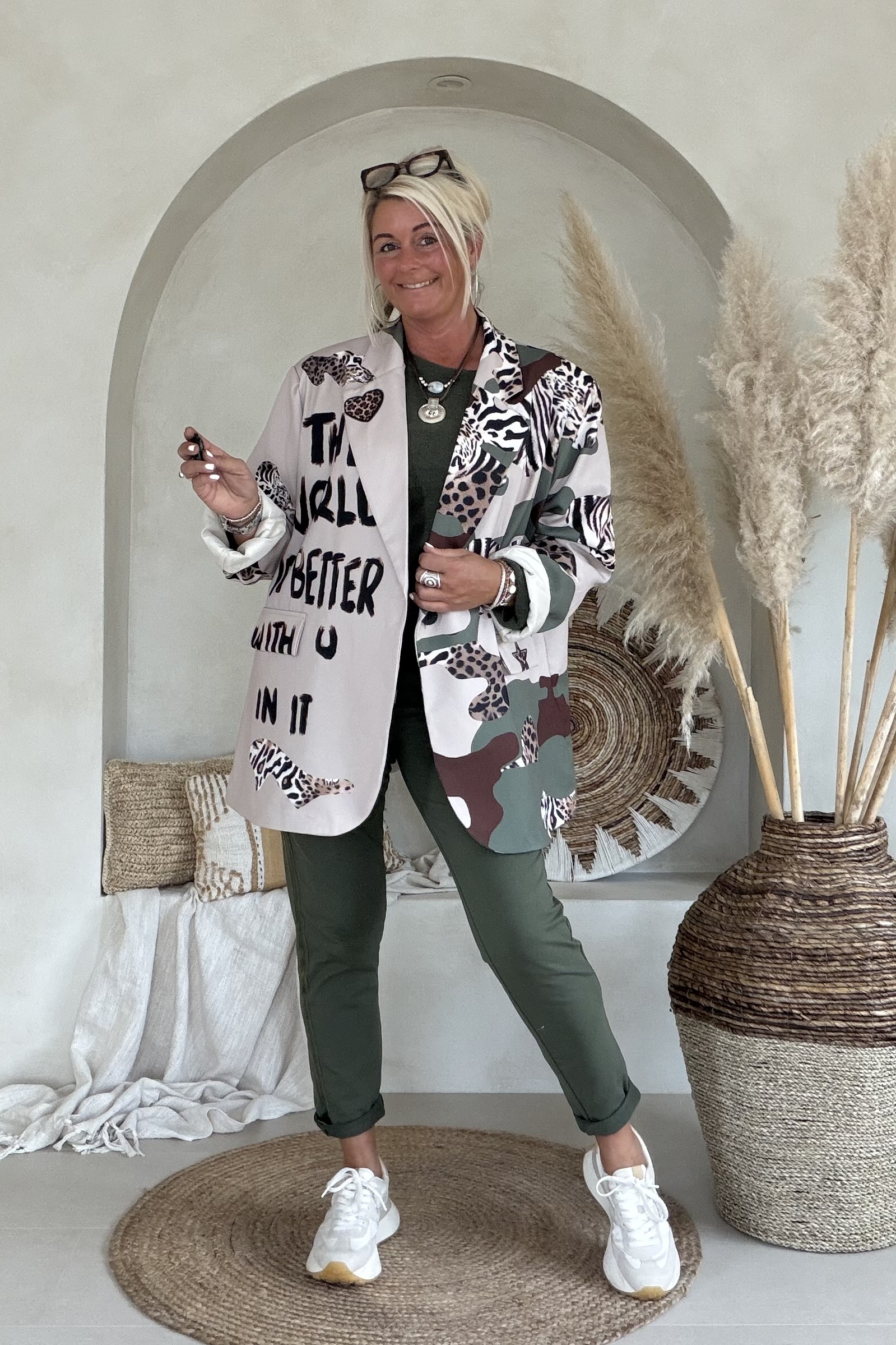 Colbert Nadine "Wild Eye Army" Groentinten en Camo print. - Afbeelding 3