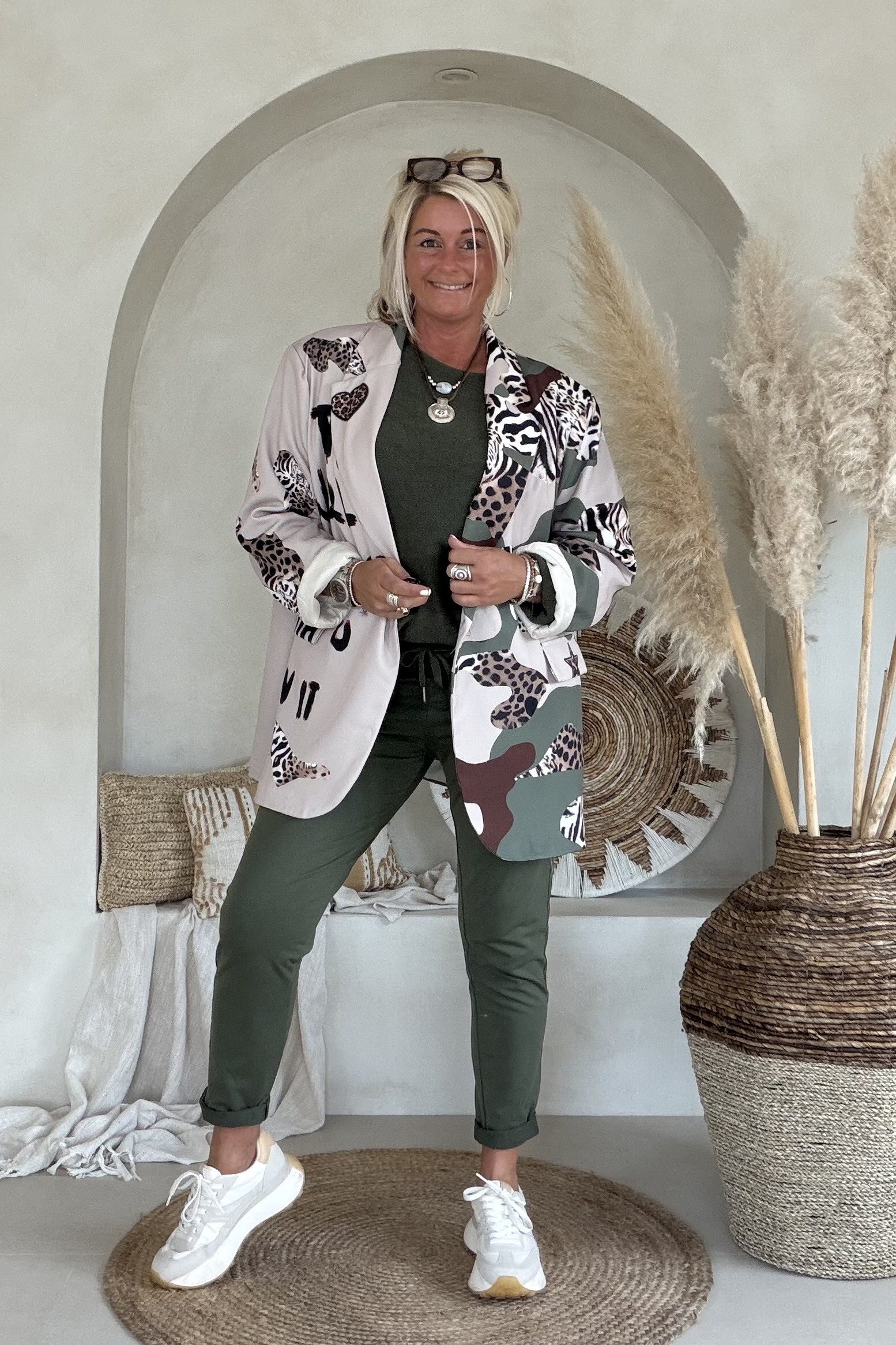 Colbert Nadine "Wild Eye Army" Groentinten en Camo print. - Afbeelding 2