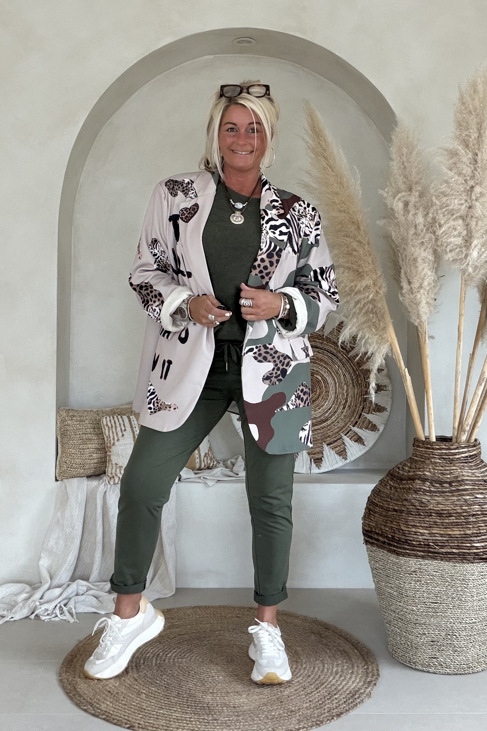 Colbert Nadine "Wild Eye Army" Groentinten en Camo print. - Afbeelding 9