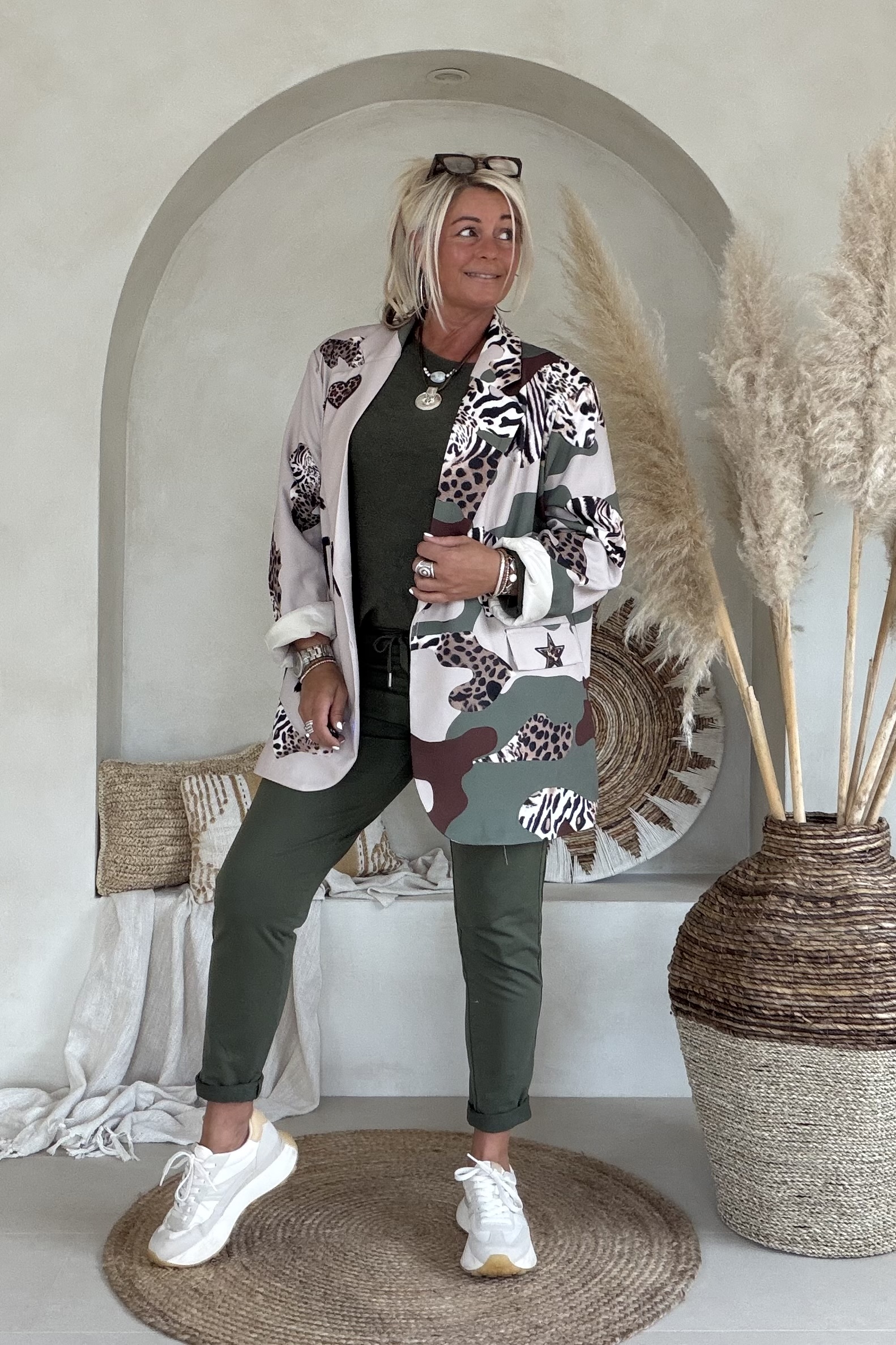 Colbert Nadine "Wild Eye Army" Groentinten en Camo print. - Afbeelding 8