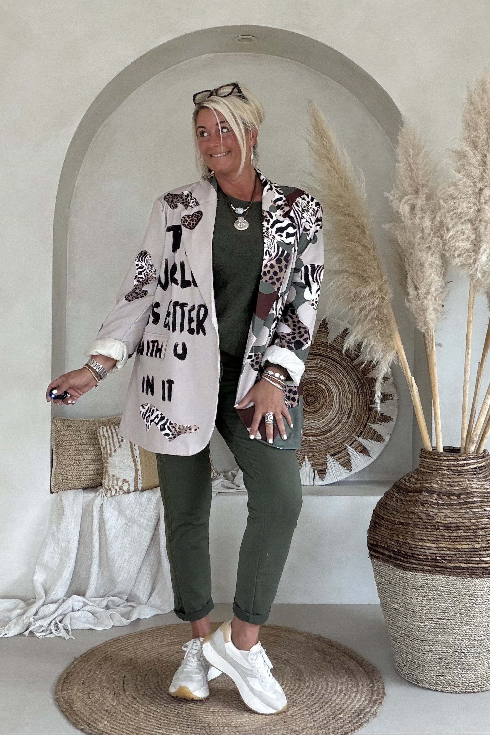 Colbert Nadine "Wild Eye Army" Groentinten en Camo print. - Afbeelding 7