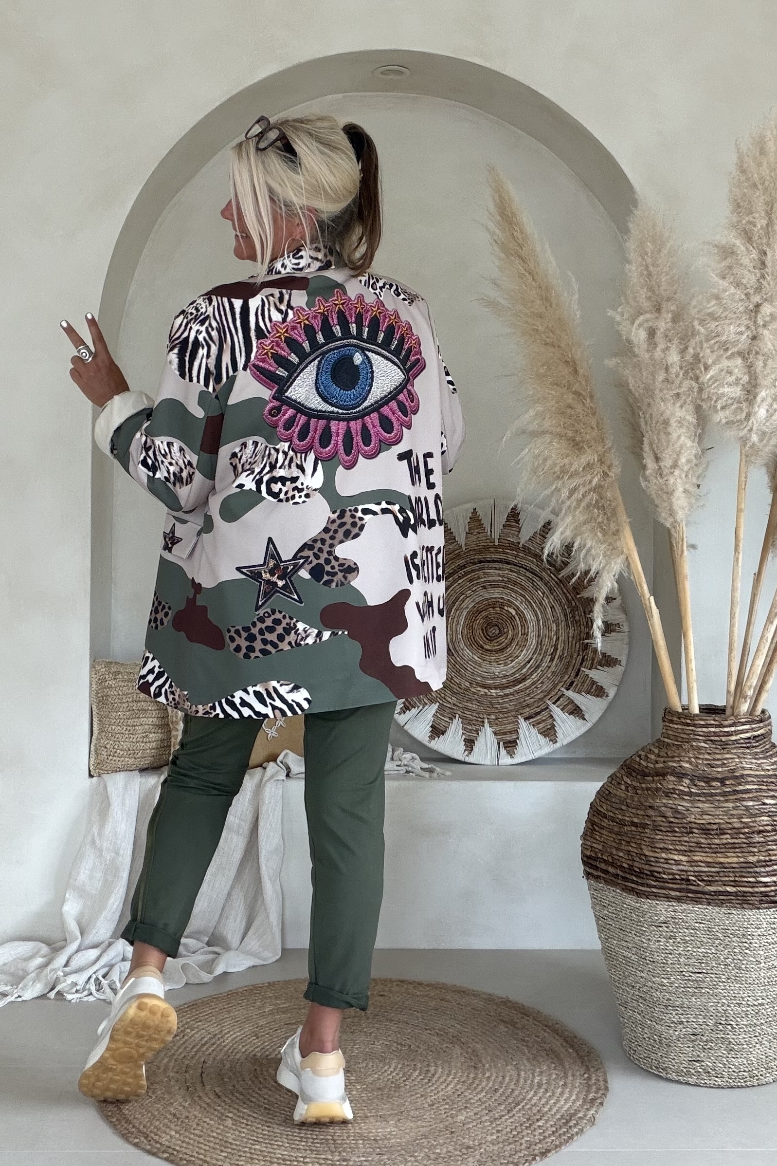 Colbert Nadine "Wild Eye Army" Groentinten en Camo print. - Afbeelding 4
