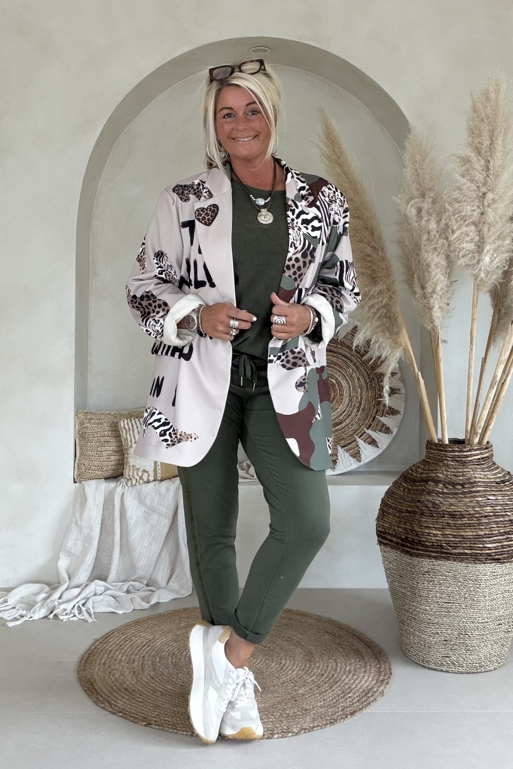 Colbert Nadine "Wild Eye Army" Groentinten en Camo print. - Afbeelding 6
