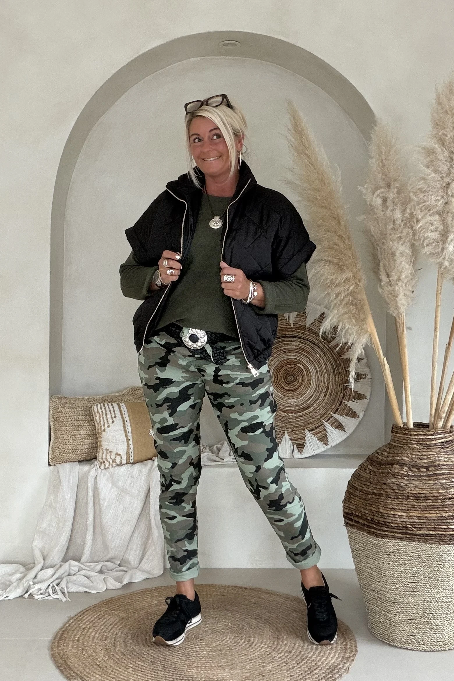 Camo Jogpant Camilla, Army/Zwart. - Afbeelding 16
