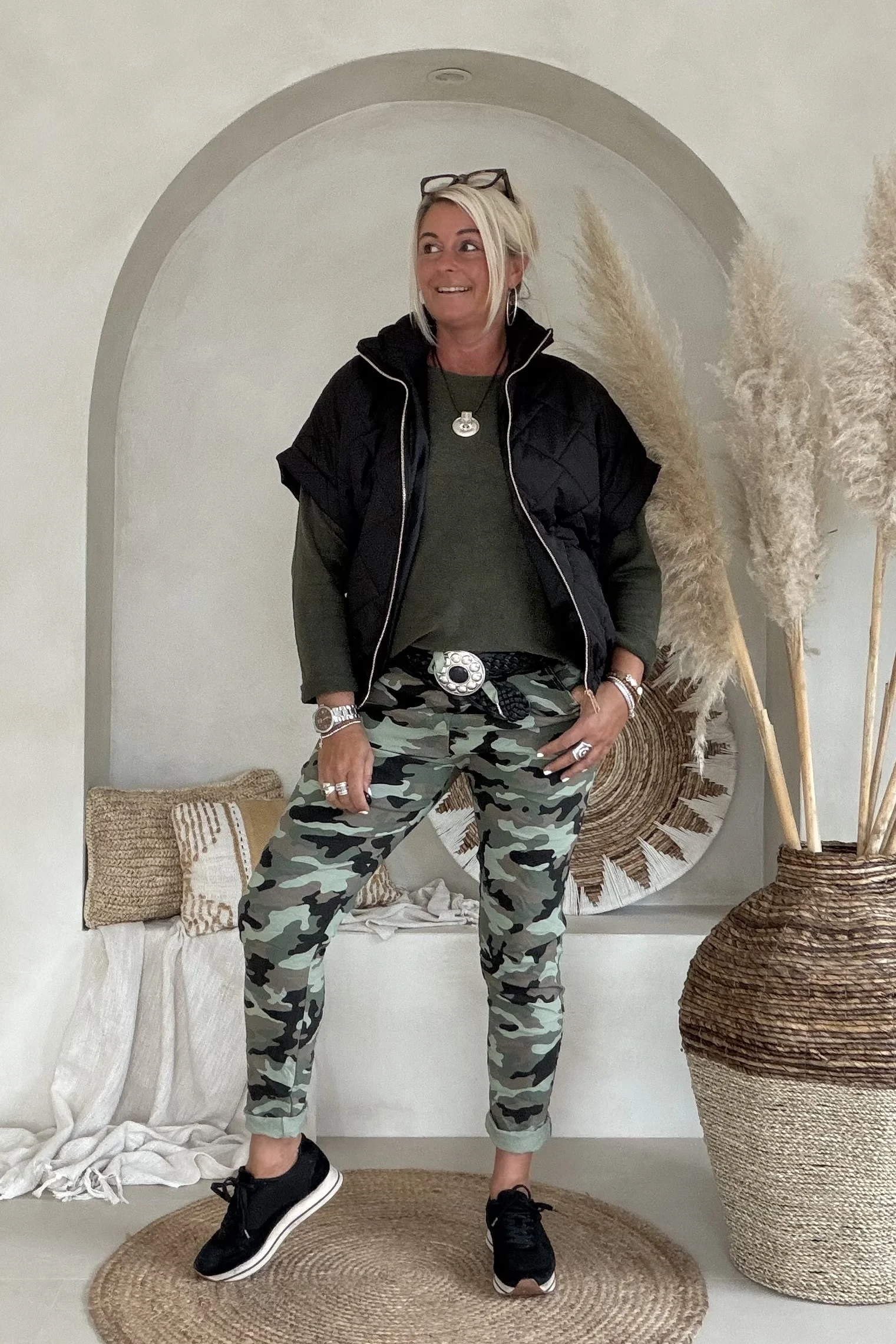 Camo Jogpant Camilla, Army/Zwart. - Afbeelding 15