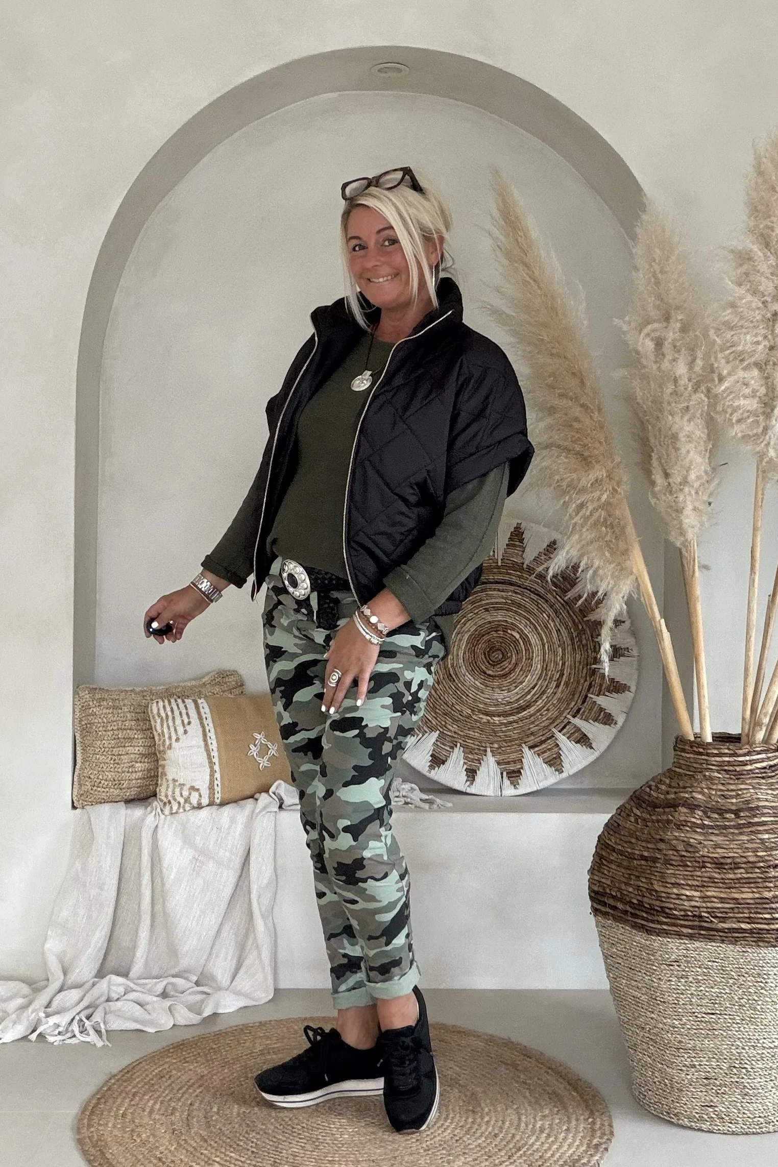 Camo Jogpant Camilla, Army/Zwart. - Afbeelding 14