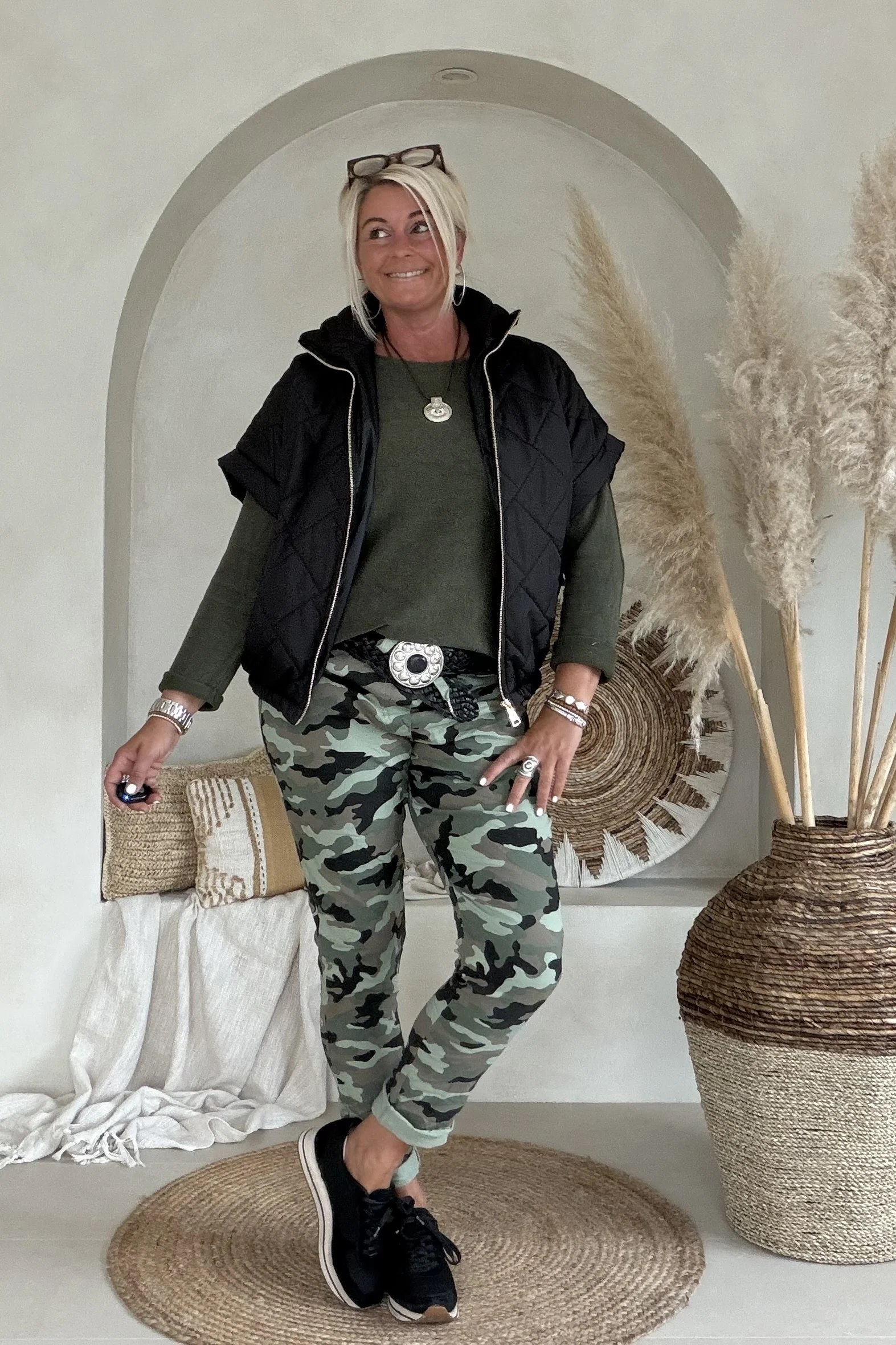 Camo Jogpant Camilla, Army/Zwart. - Afbeelding 13