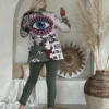 Colbert Nadine "Wild Eye Army" Groentinten en Camo print.
