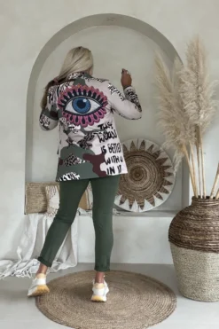 Colbert Nadine "Wild Eye Army" Groentinten en Camo print.