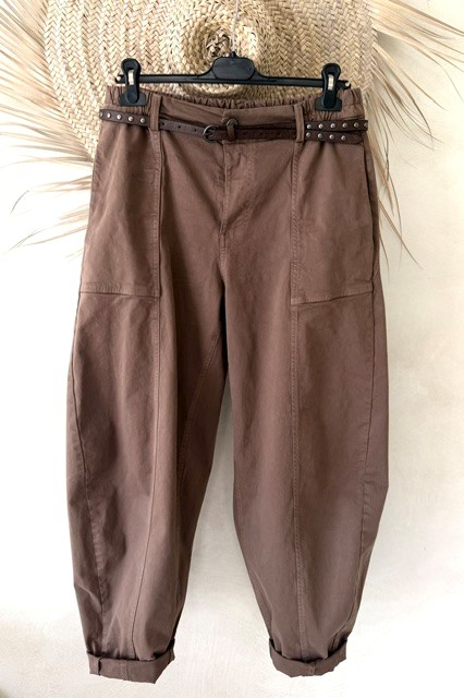 Barrel/ Ballon broek Brianna, Mocca Bruin. - Afbeelding 12