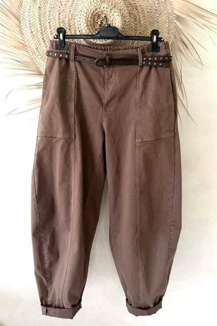 Barrel/ Ballon broek Brianna, Mocca Bruin. - Afbeelding 12
