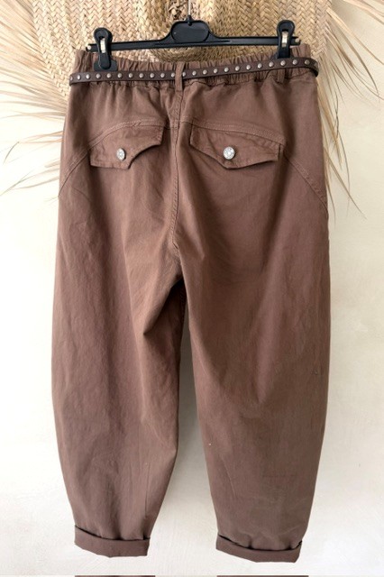 Barrel/ Ballon broek Brianna, Mocca Bruin. - Afbeelding 13