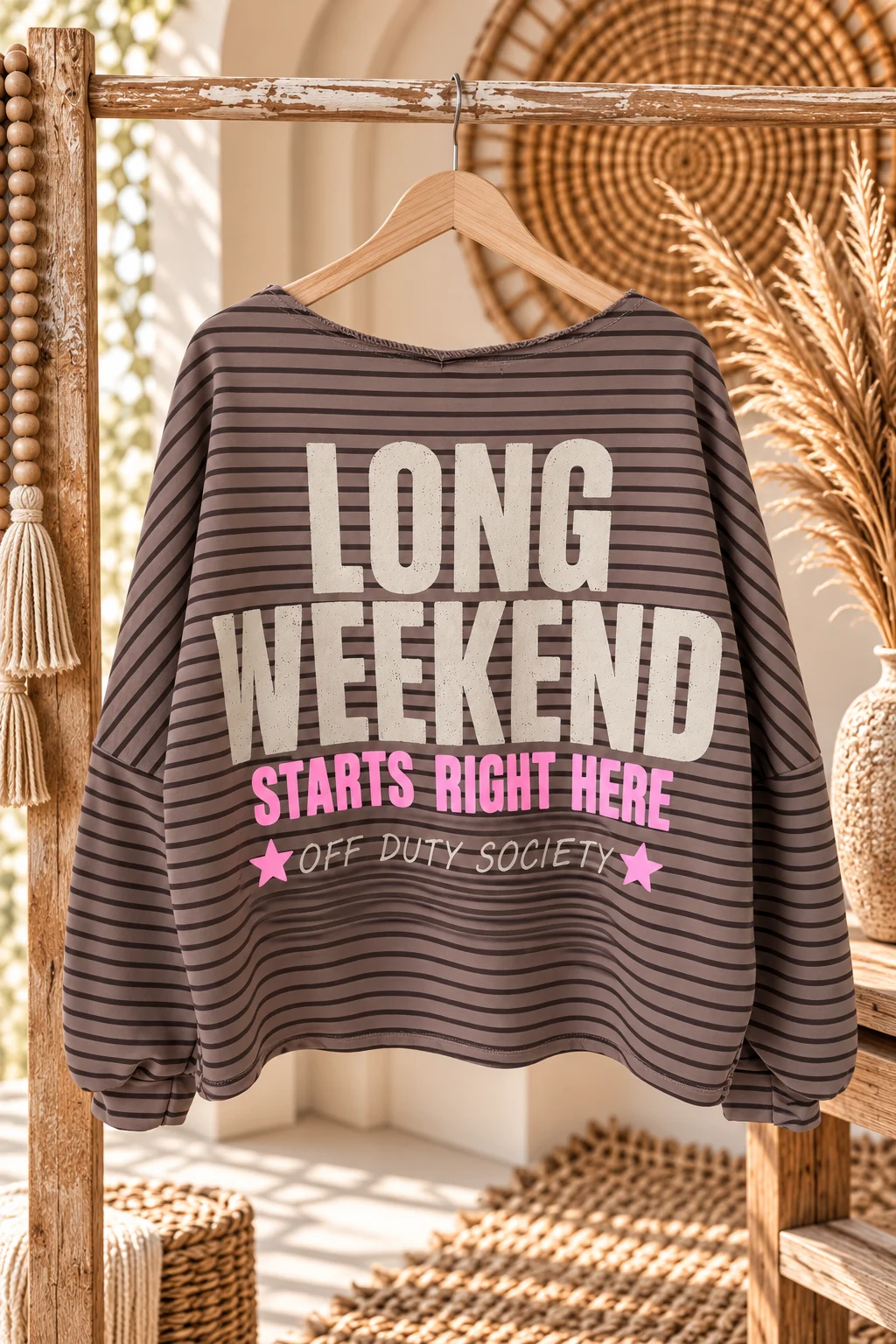 Sweat Lina "Long Weekend" Streep, Taupe/Bruin.
