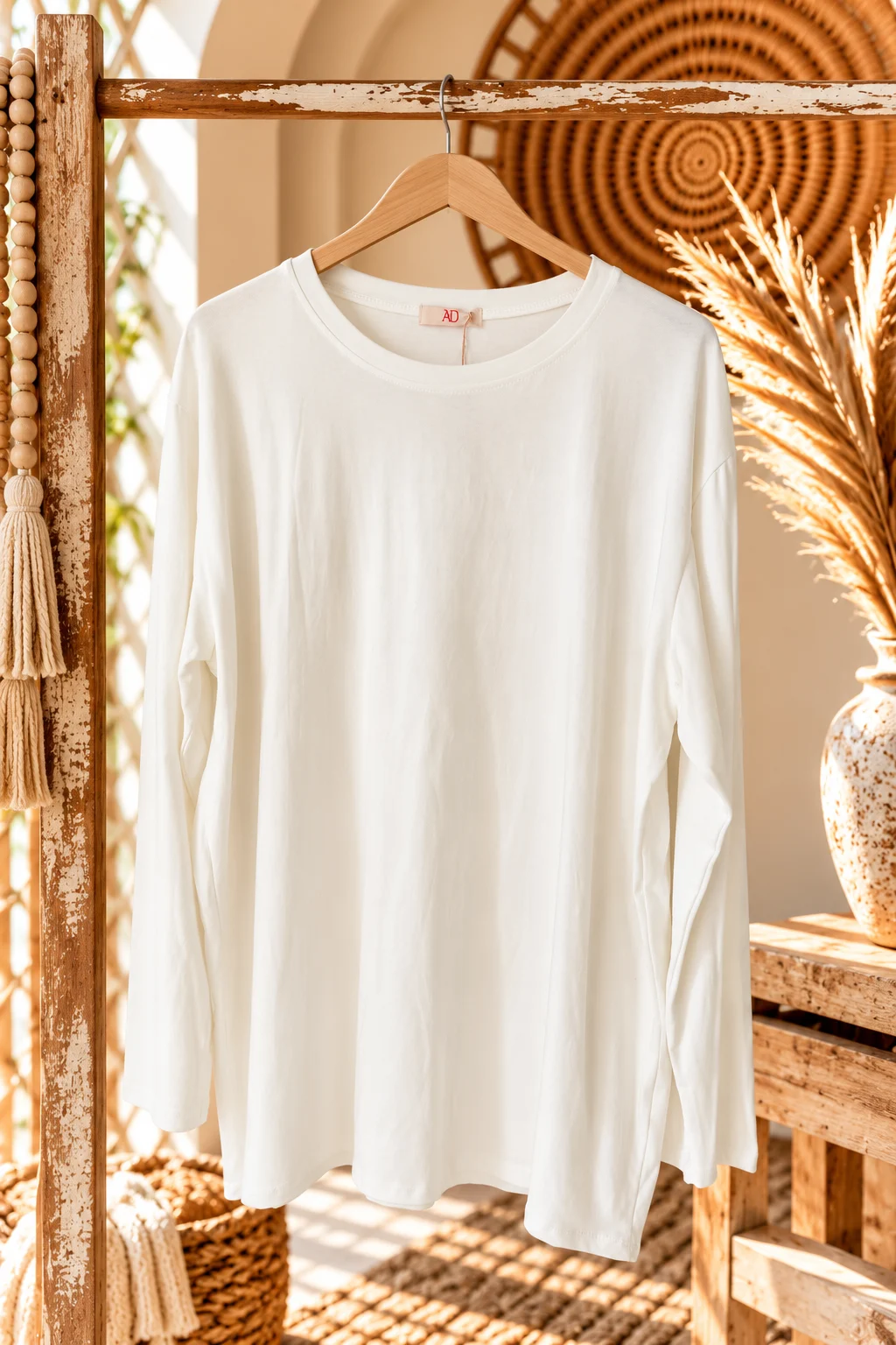 Basic Longsleeve Shirt Yet, Off-White.