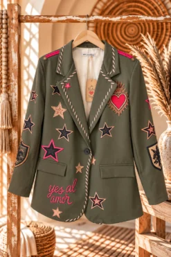 Colbert Claire met Harten en Sterren, Army groen.