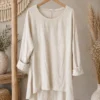 Longsleeve Shirt Mikki Vintage Look, Licht Zand.