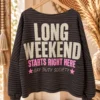 Sweat Lina "Long Weekend" Streep, Donker Bruin/Zwart.