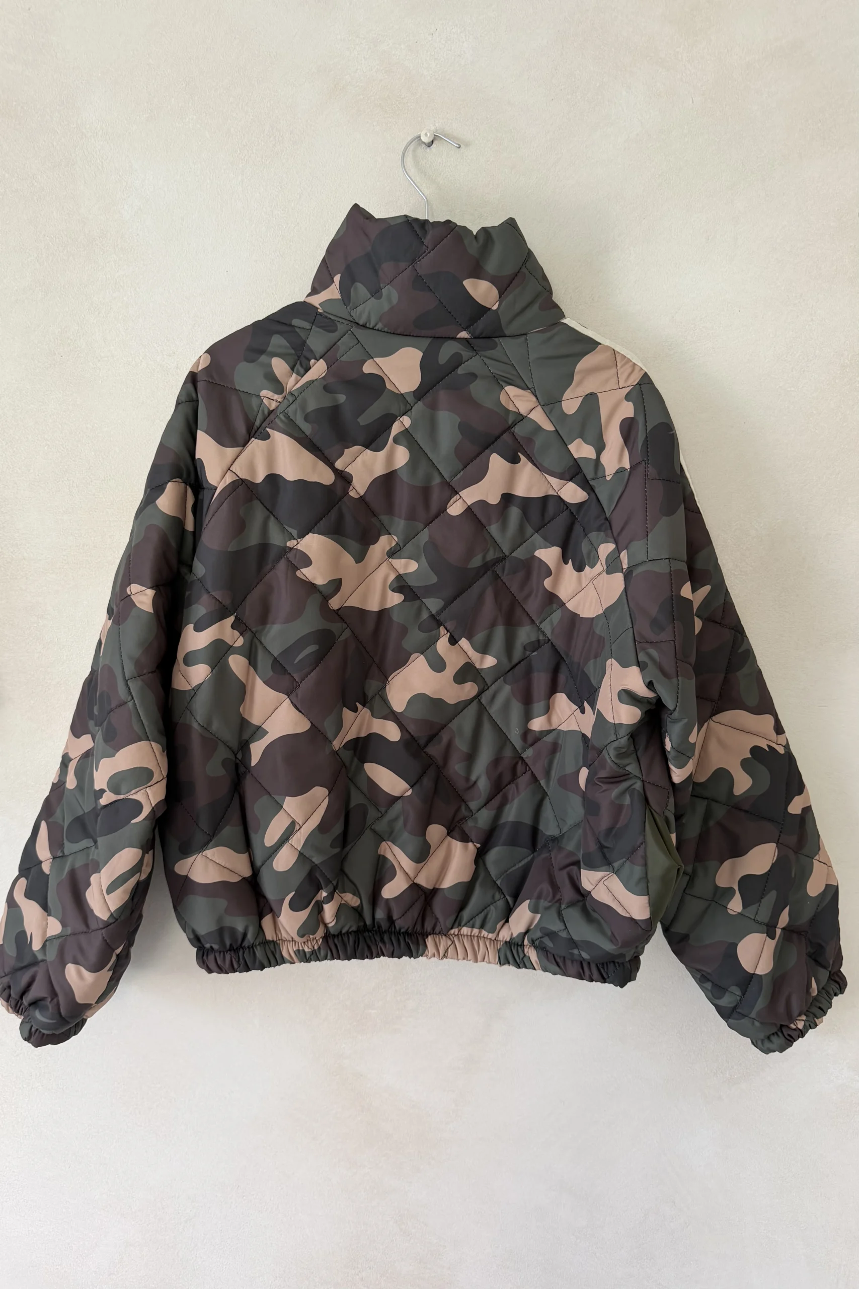 Bomberjack Shanna Camouflage met strepen, Groentinten. - Afbeelding 3