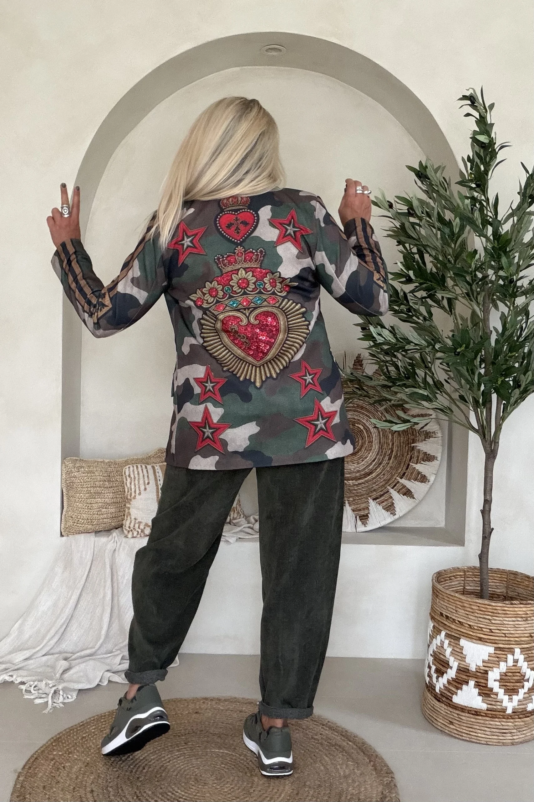 Barrel/ Ballon broek Betty Velvet, Donker Groen. - Afbeelding 15